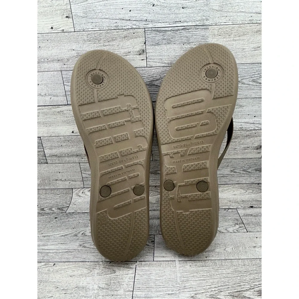 FitFlop iQushion Ergonomic Flip Flops Tan Brown Men Size 13 US‎ 47 EU 12 UK